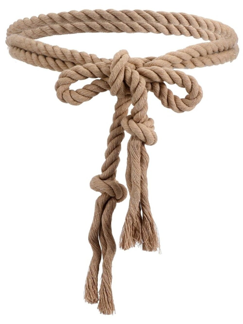 Rope Belt Cotton Braided Woven Gothic Pastor Long Waist Belt with Tassels for